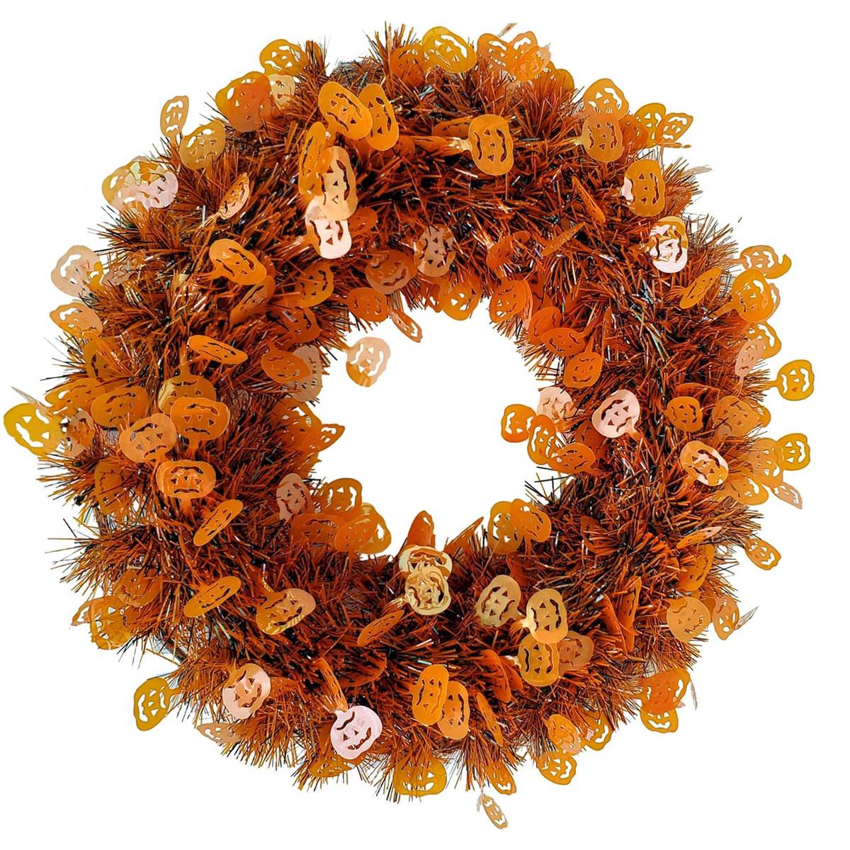 Halloween Tinsel Wreath Each 