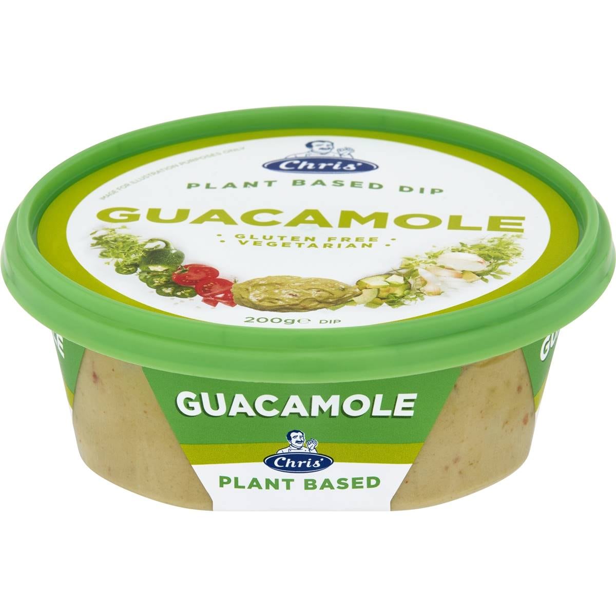 Chris' Plant Based Guacamole Dip 200g Woolworths