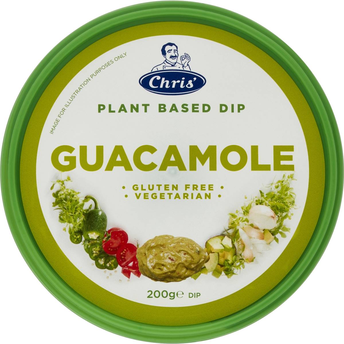 Chris' Plant Based Guacamole Dip 200g Woolworths