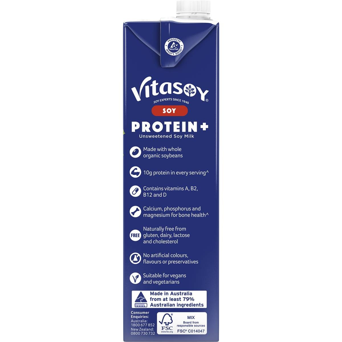 Vitasoy Soy & Protein Unsweetened Milk 1l Woolworths