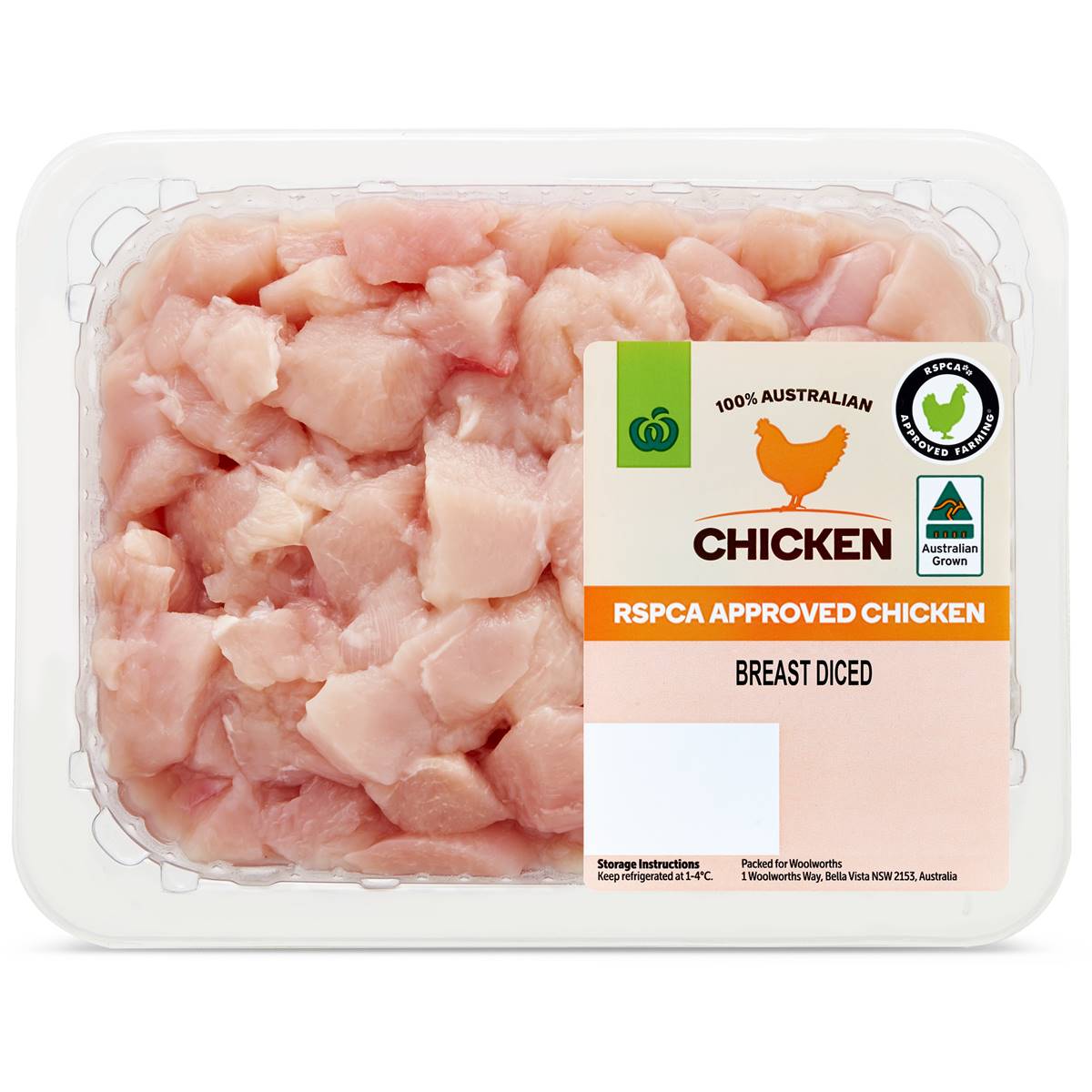 Woolworths Chicken Breast Diced Per Kg Woolworths 5922