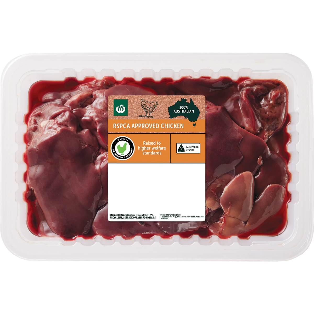 Woolworths Rspca Approved Chicken Livers 500g Woolworths