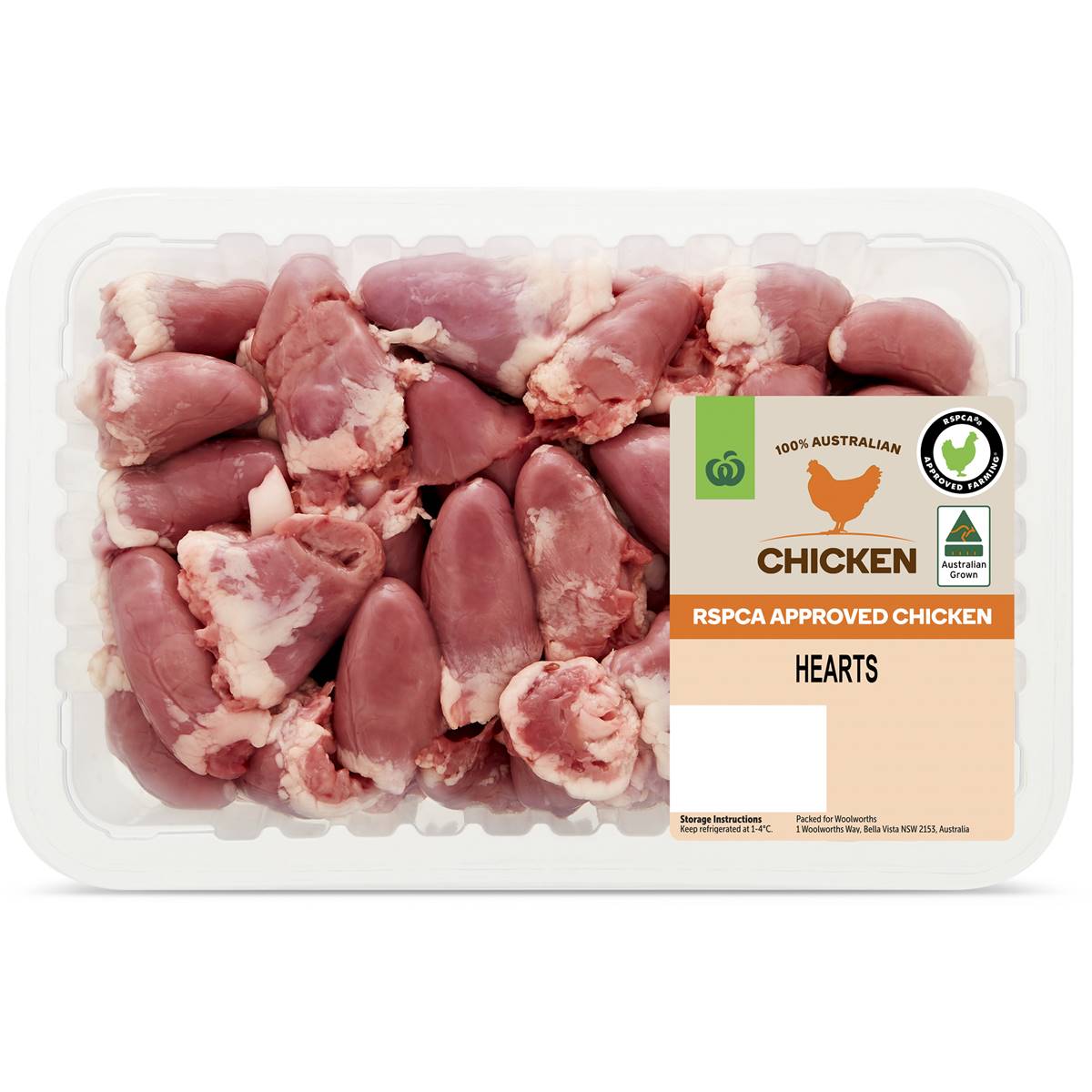 Woolworths Rspca Approved Chicken Hearts 500g Woolworths 3117