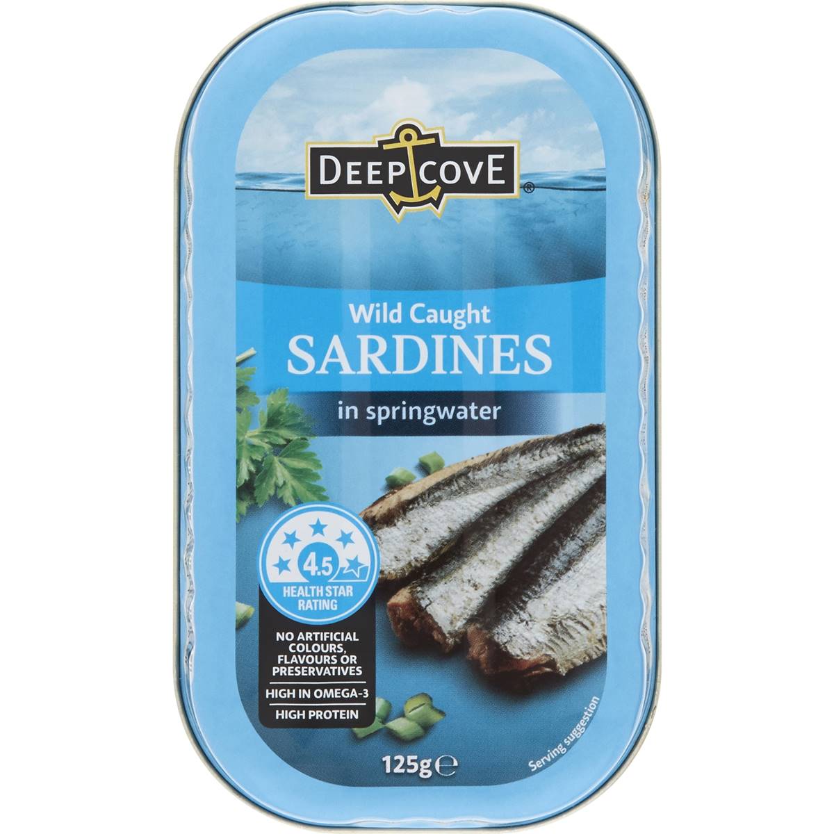 Deep Cove Sardines In Springwater 125g Woolworths