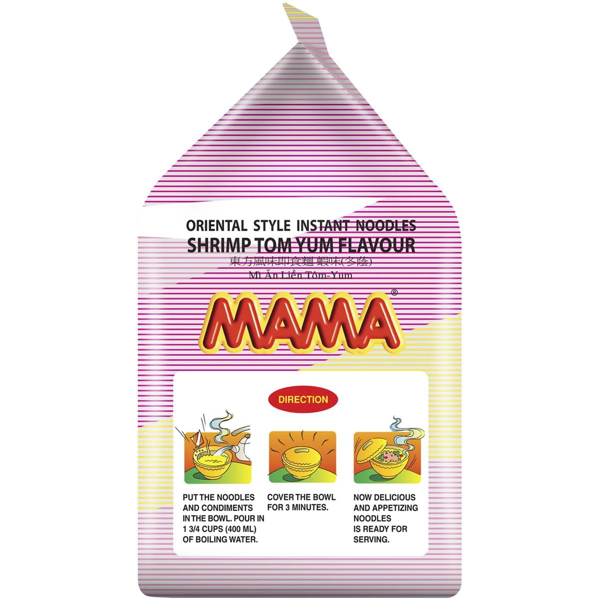 Mama Shrimp (tom Yum) Instant Noodles 90g X5 Pack Woolworths