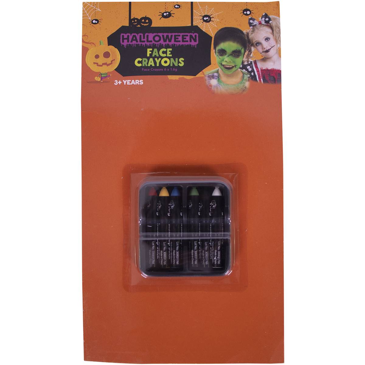 Halloween Face Crayons 6 Pack Woolworths