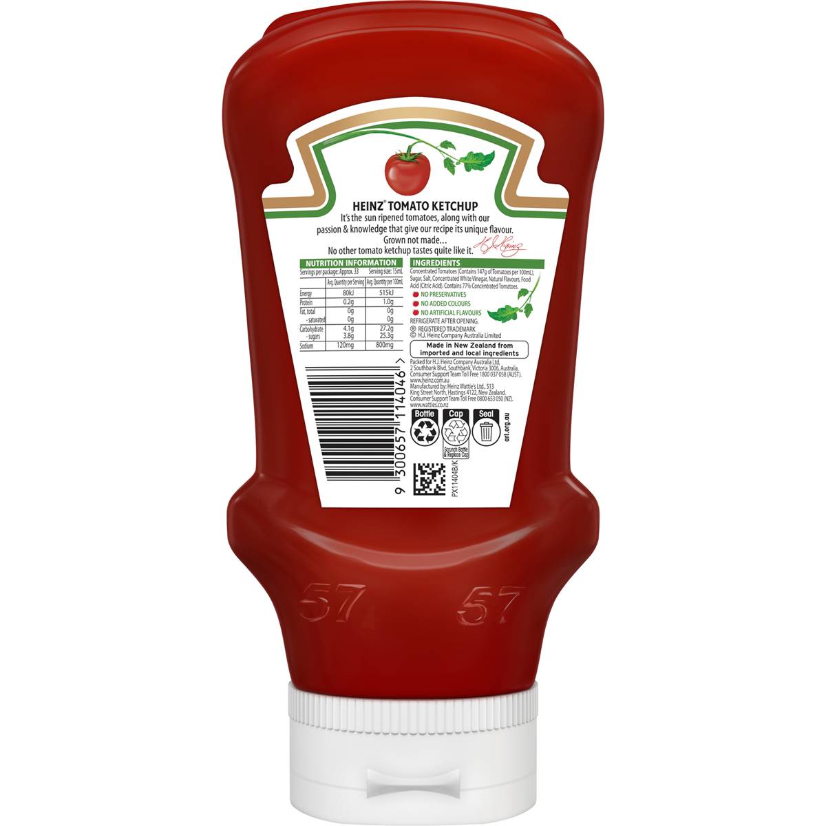 Heinz Ketchup Tomato Sauce 500ml | Woolworths