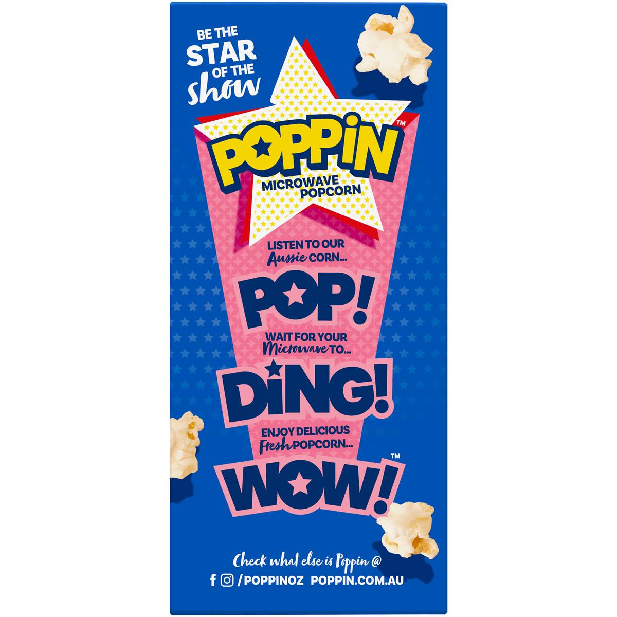 Poppin Microwave Popcorn Sweet & Salty 400g Woolworths