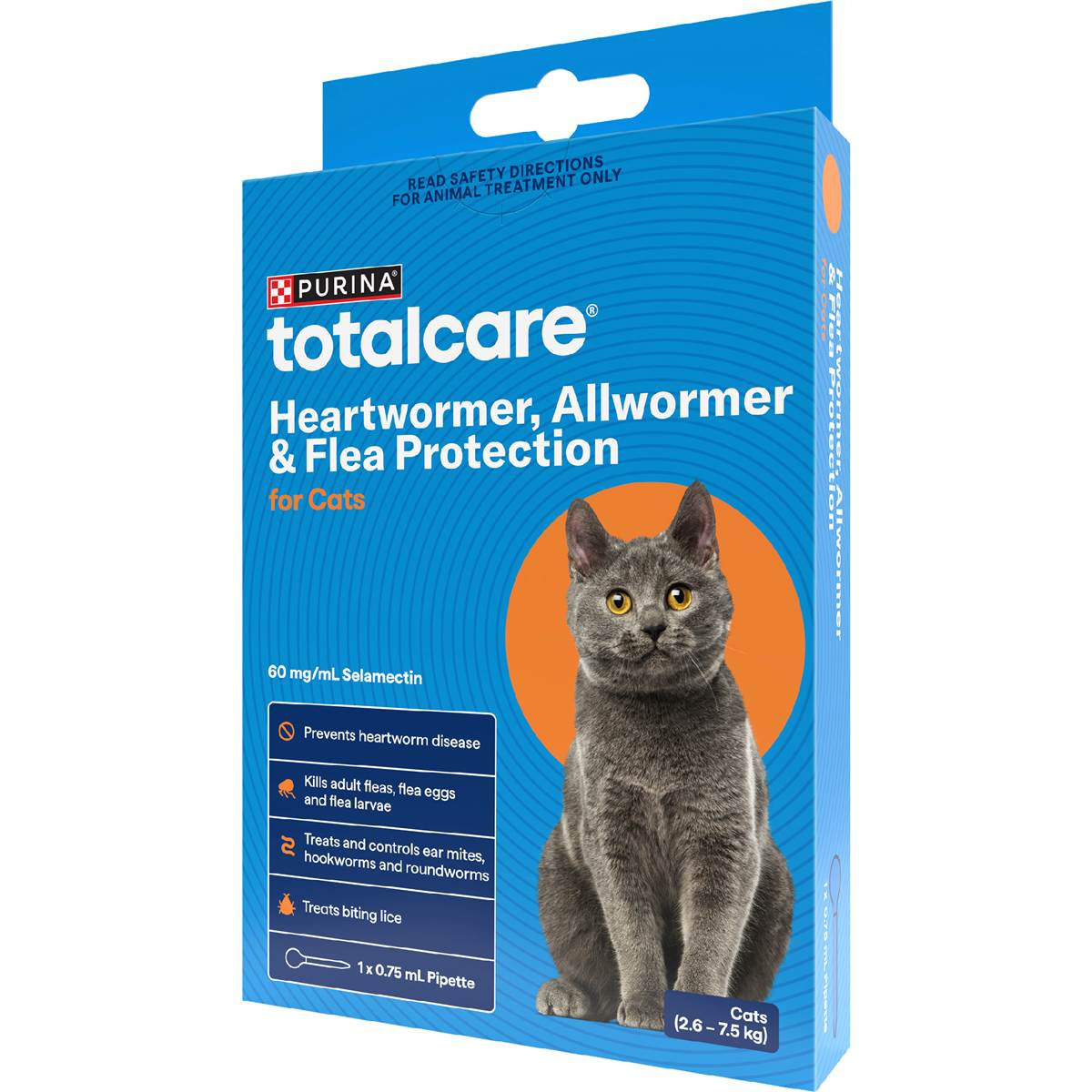 Total Care Heartwormer Allwormer & Flea Control For Cats Each Woolworths