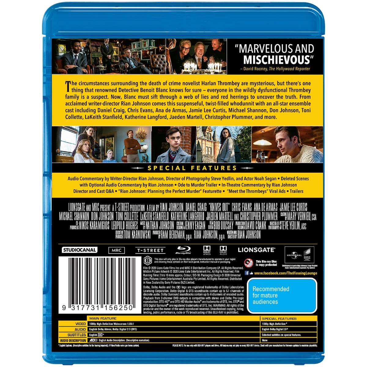Knives Out Bluray Disc Each Woolworths