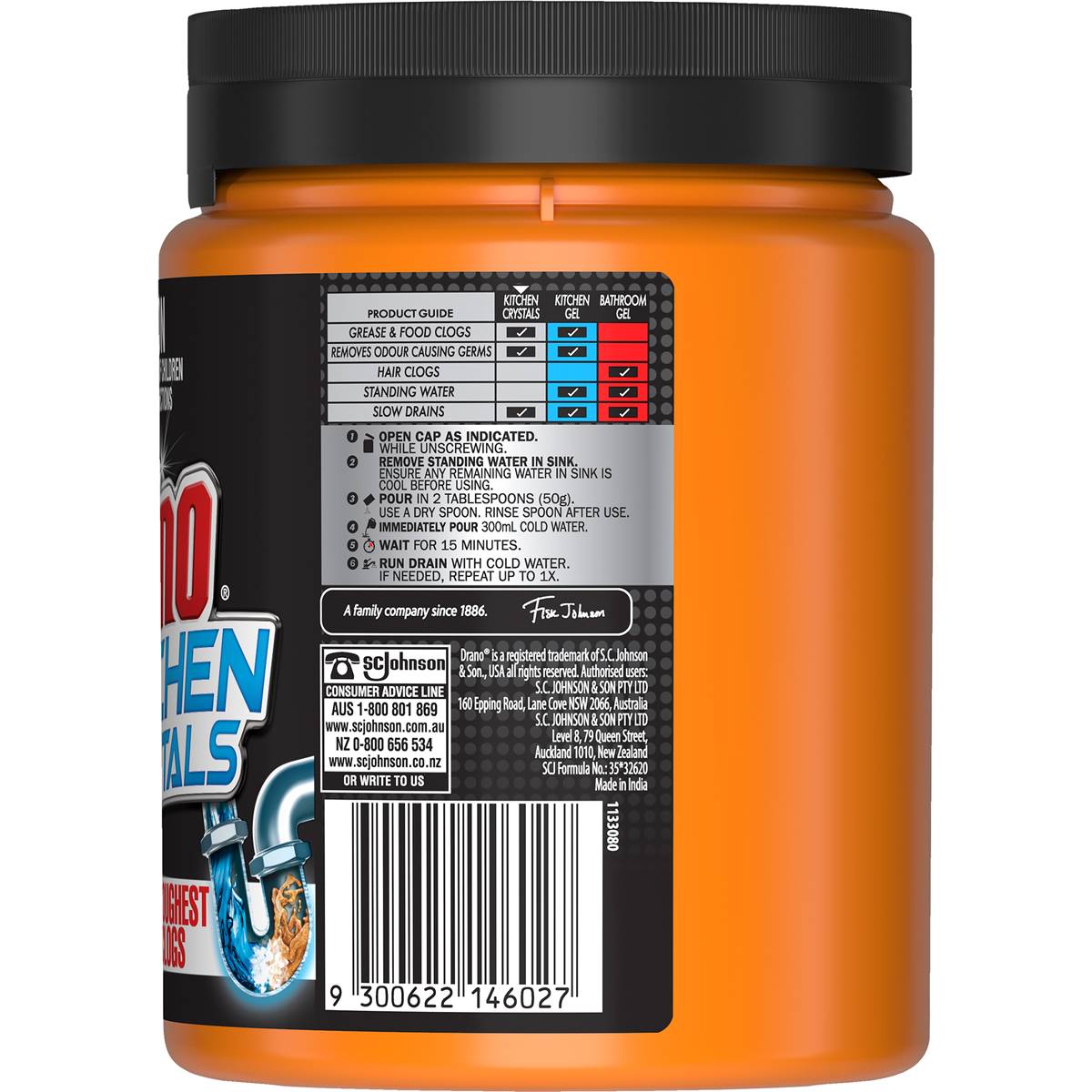 Mr Muscle Crystal Drain Cleaner Crystals 500g Woolworths