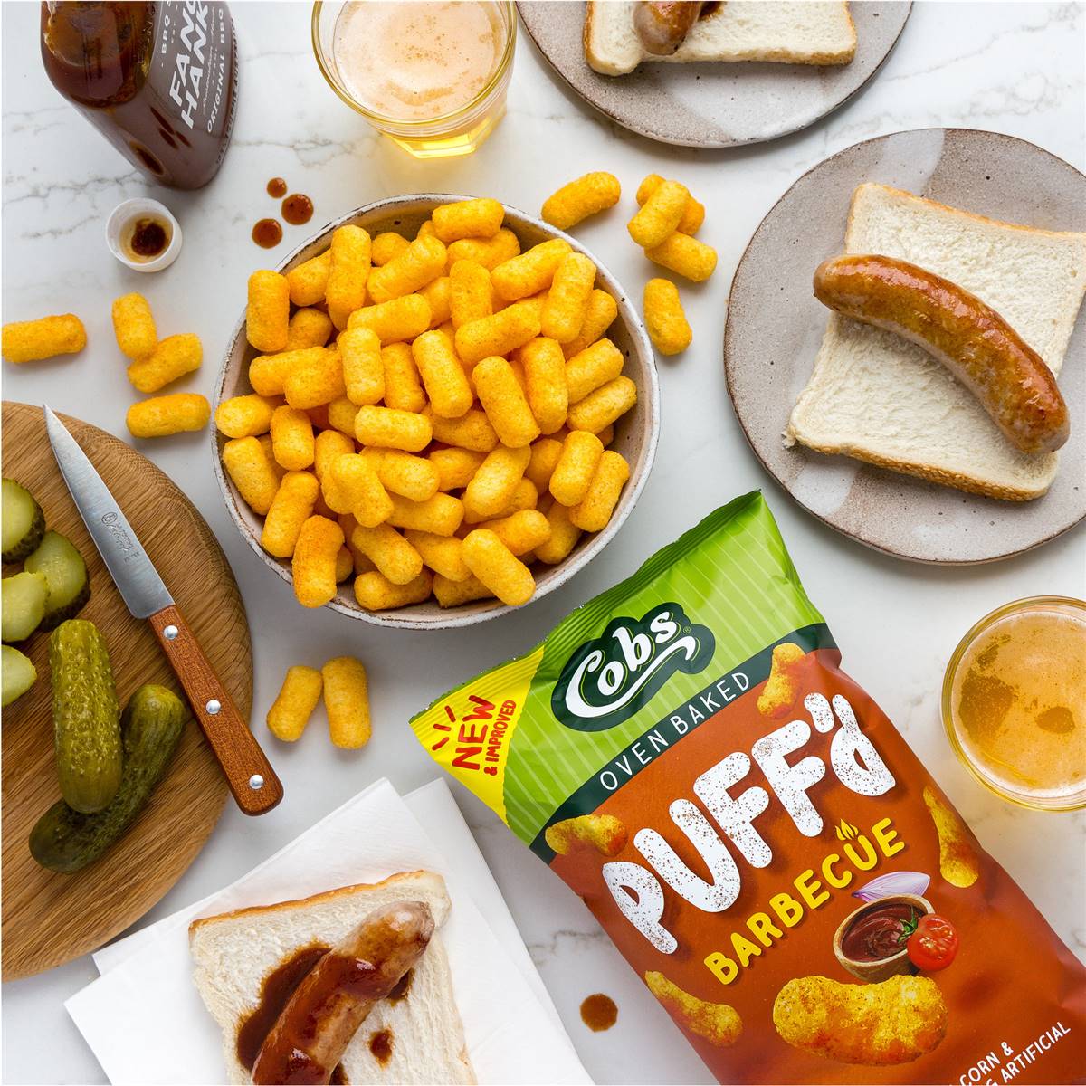 Cobs Corn Puffs Barbecue Gluten Free 120g Woolworths