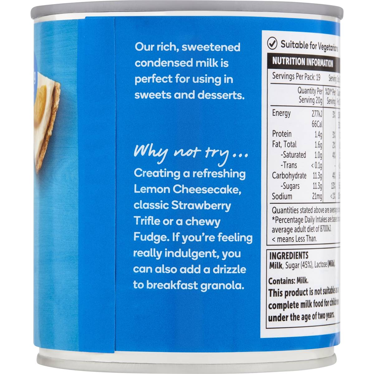Woolworths Sweetened Condensed Milk 397g Woolworths