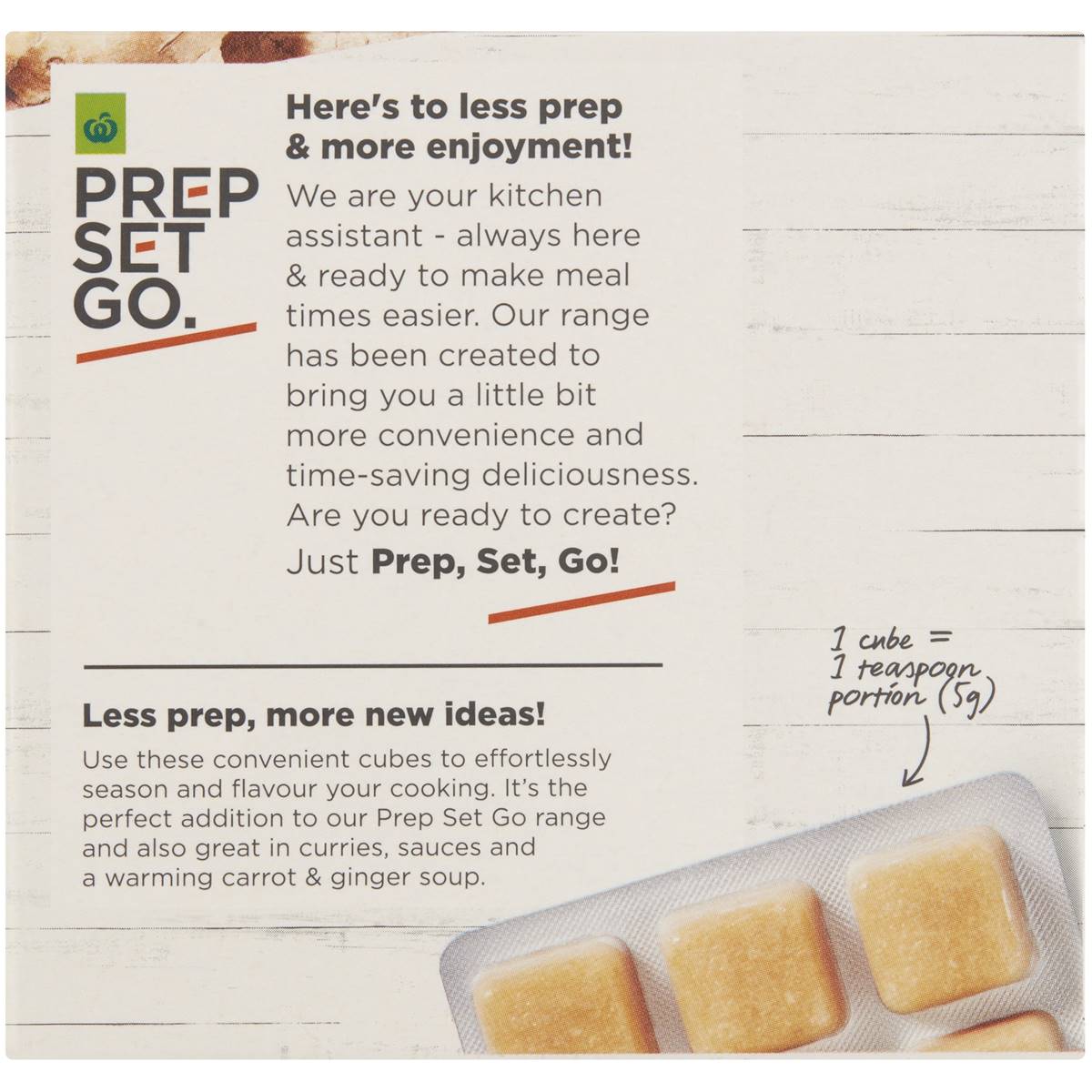 Woolworths Prep Set Go Frozen Crushed Ginger 90g Woolworths