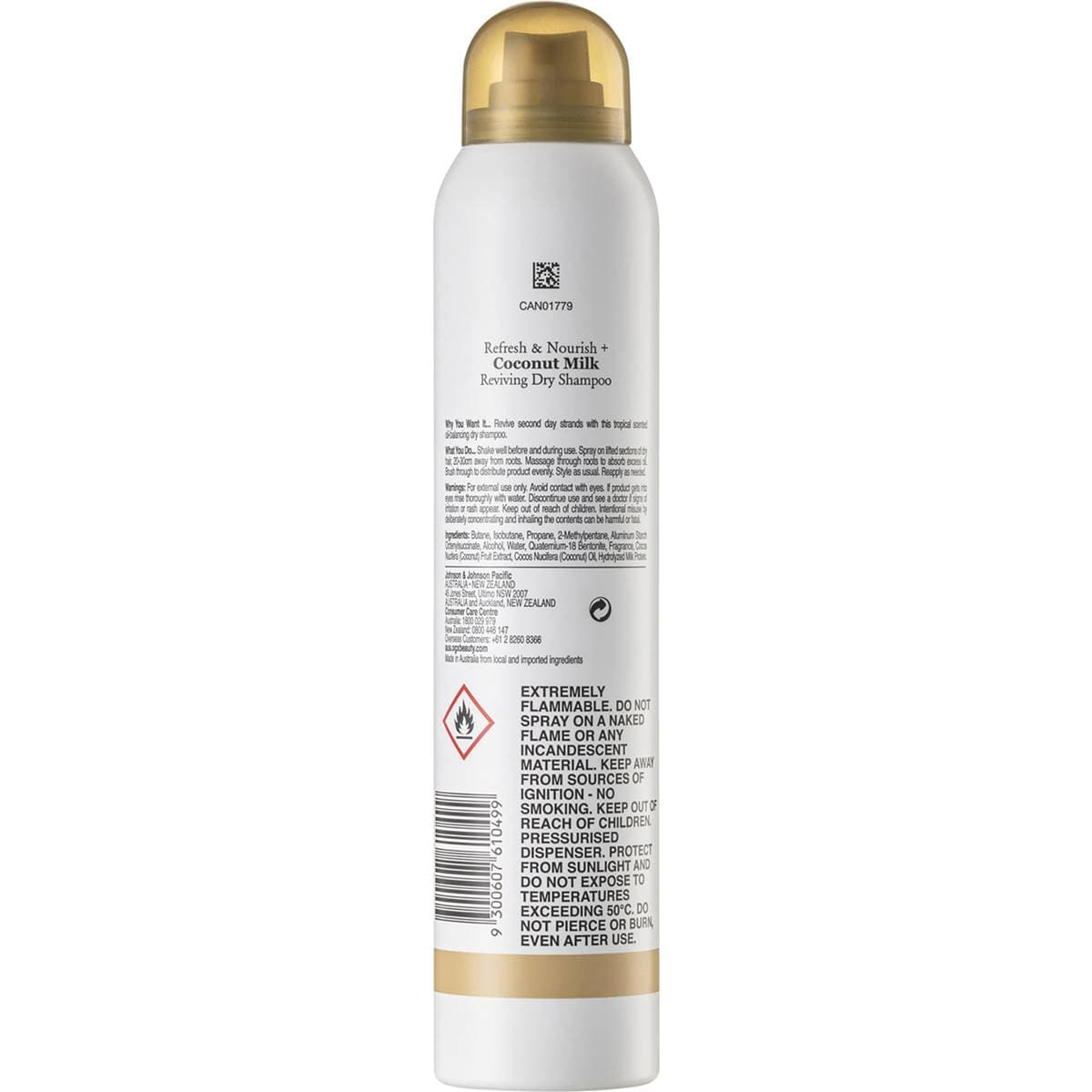 Ogx Coconut Milk Dry Shampoo 200ml Woolworths