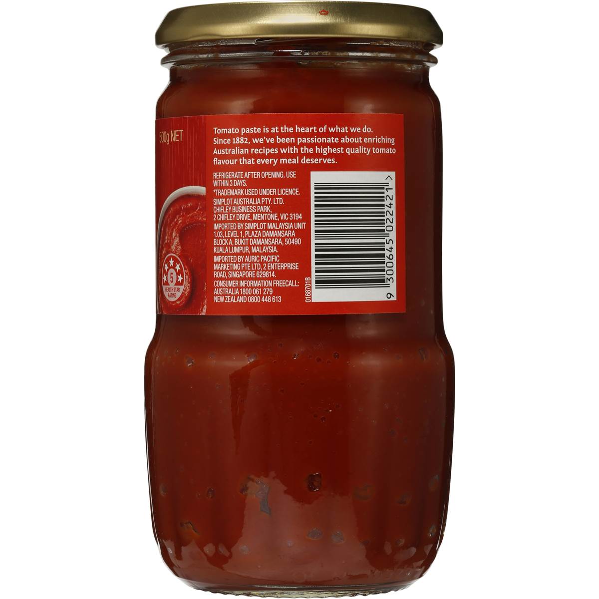 Leggo's Tomato Paste No Added Salt 500g Woolworths