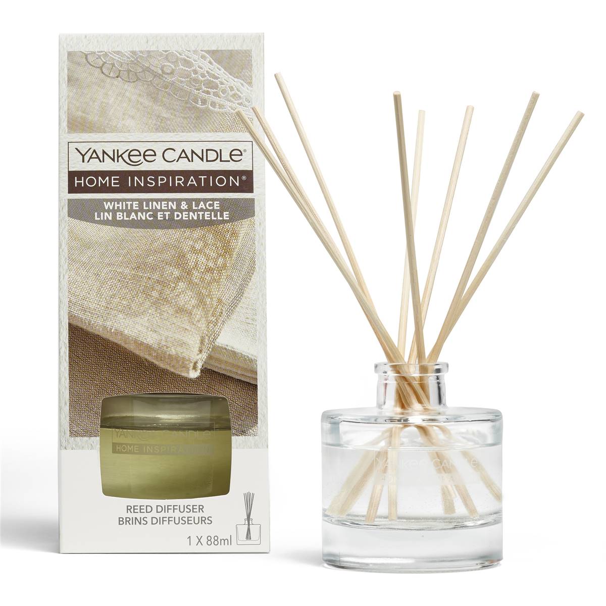 Yankee Candle Home Inspiration White Linen & Lace Reed Diffuser 88ml