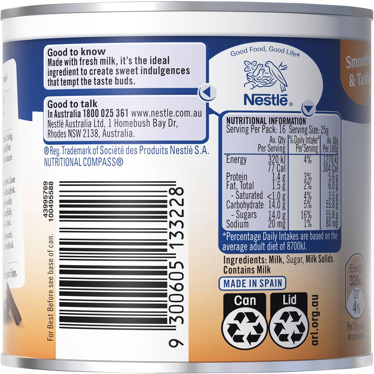 Nestle Top N Fill Caramel 395g Woolworths