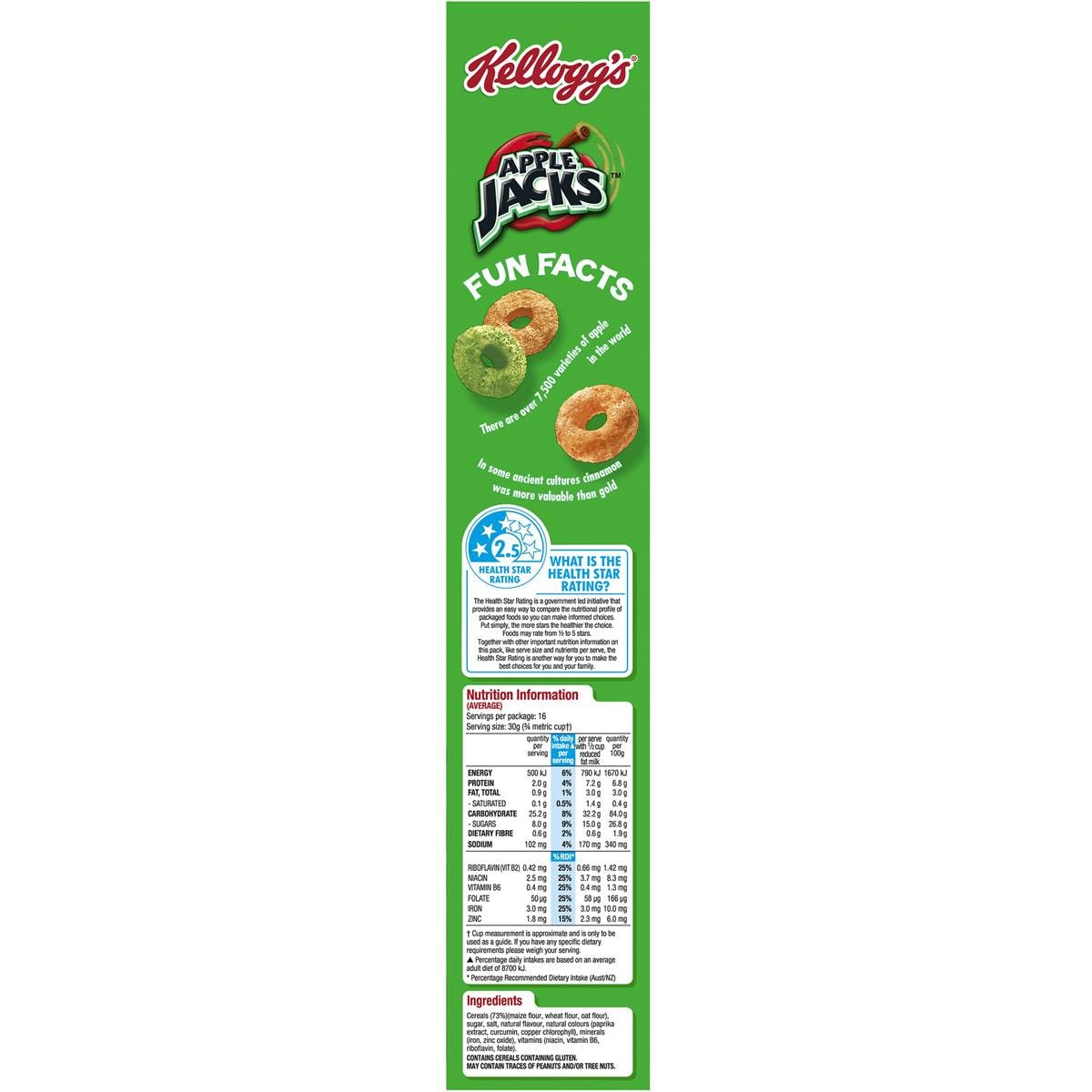 Kellogg's Apple Jacks Breakfast Cereal 500g Woolworths