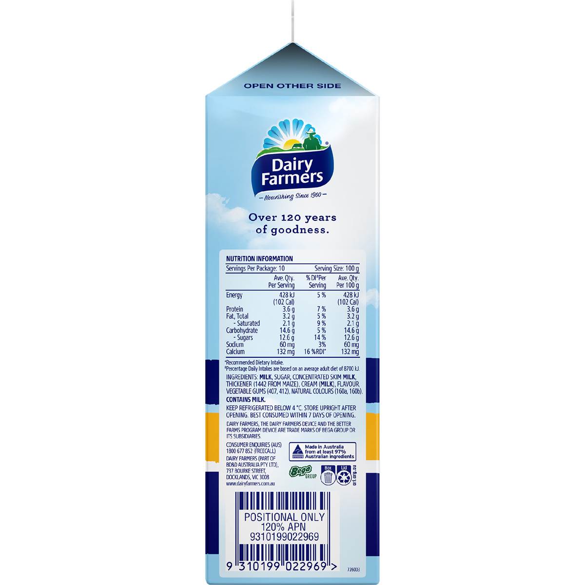 Dairy Farmers Vanilla Custard 1kg Woolworths