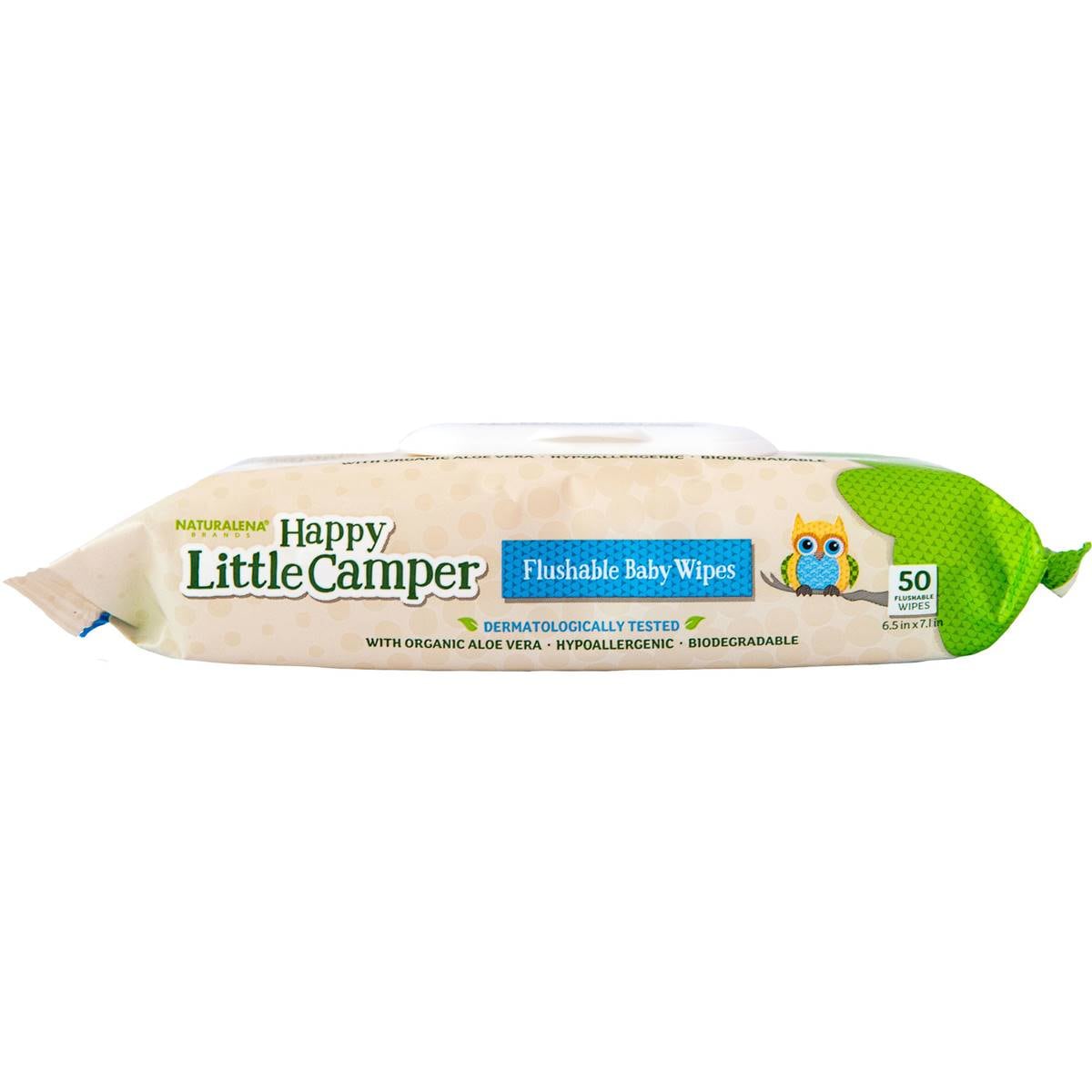 Happy Little Camper Flushable Baby Wipes 50 Pack Woolworths
