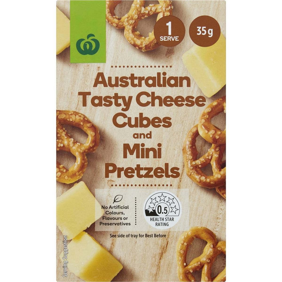 Woolworths Tasty Cheese Cubes & Mini Pretzels 35g Woolworths