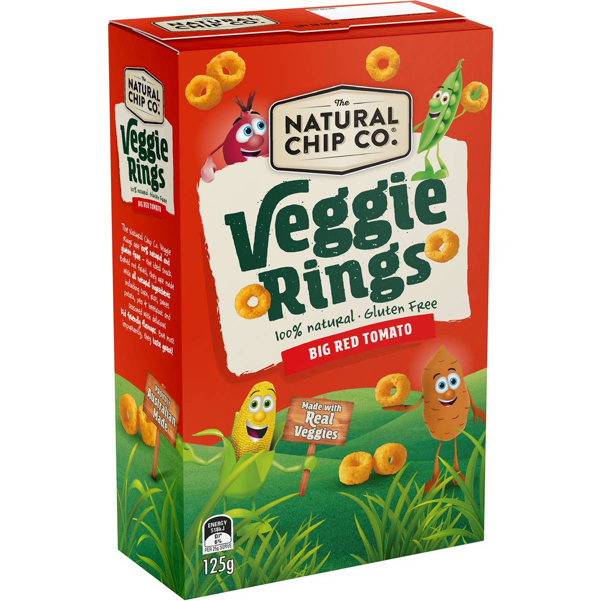 The Natural Chip Co. Veggie Rings Big Red Tomato 125g Woolworths