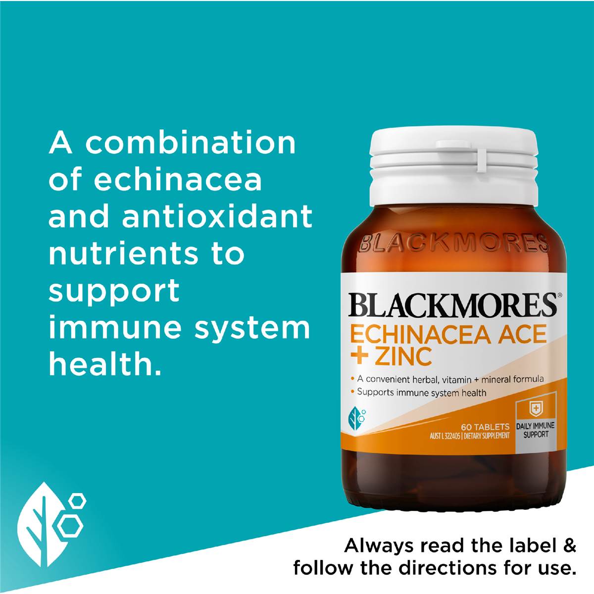 Blackmores Echinacea Ace + Zinc Vitamin C Immune Support Tablets 60