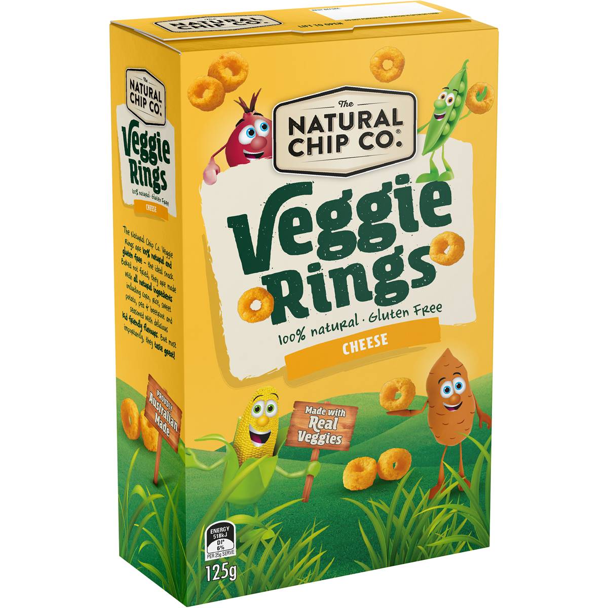 The Natural Chip Co Veg Ring Cheese 125g Woolworths