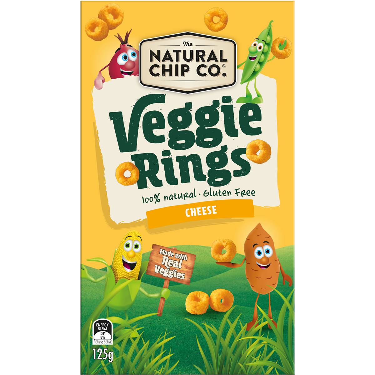 The Natural Chip Co. Veg Ring Cheese 125g Woolworths