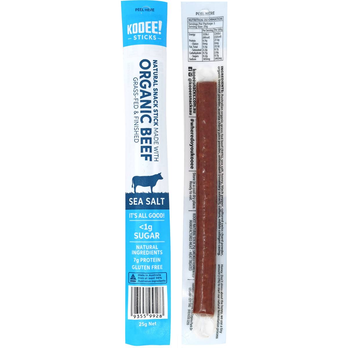 Kooee Sticks Organic Beef Sea Salt
