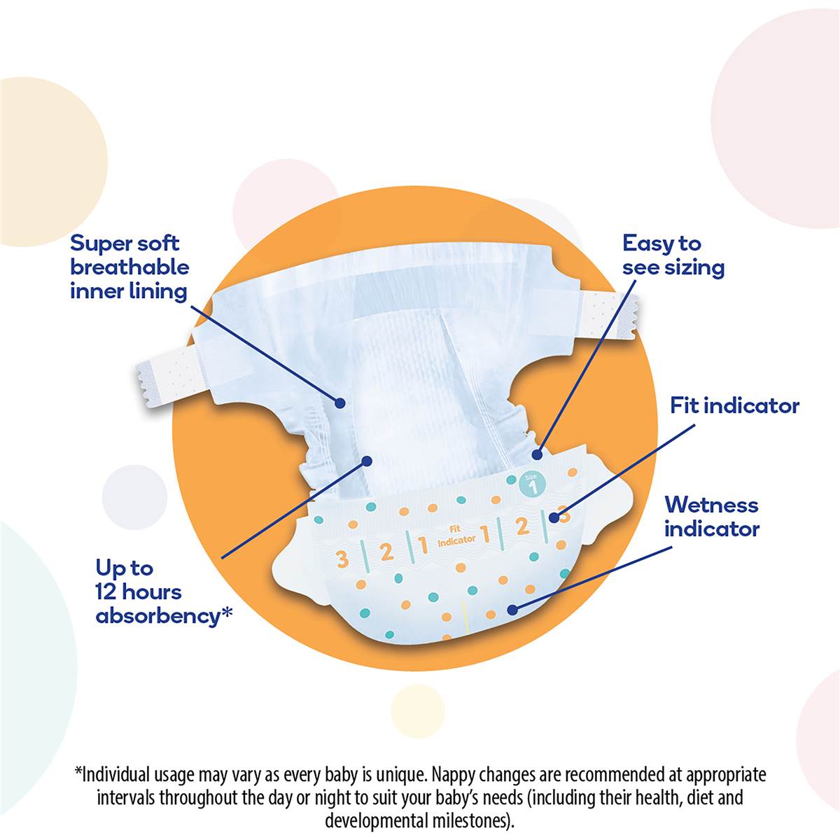 Little One's Size 6 Ultra Dry Nappies Junior 1525kg Boys & Girls 40