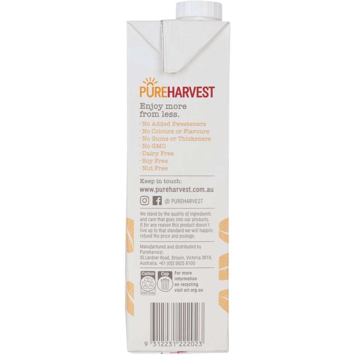 Pureharvest Organic Oat Milk 1l Woolworths