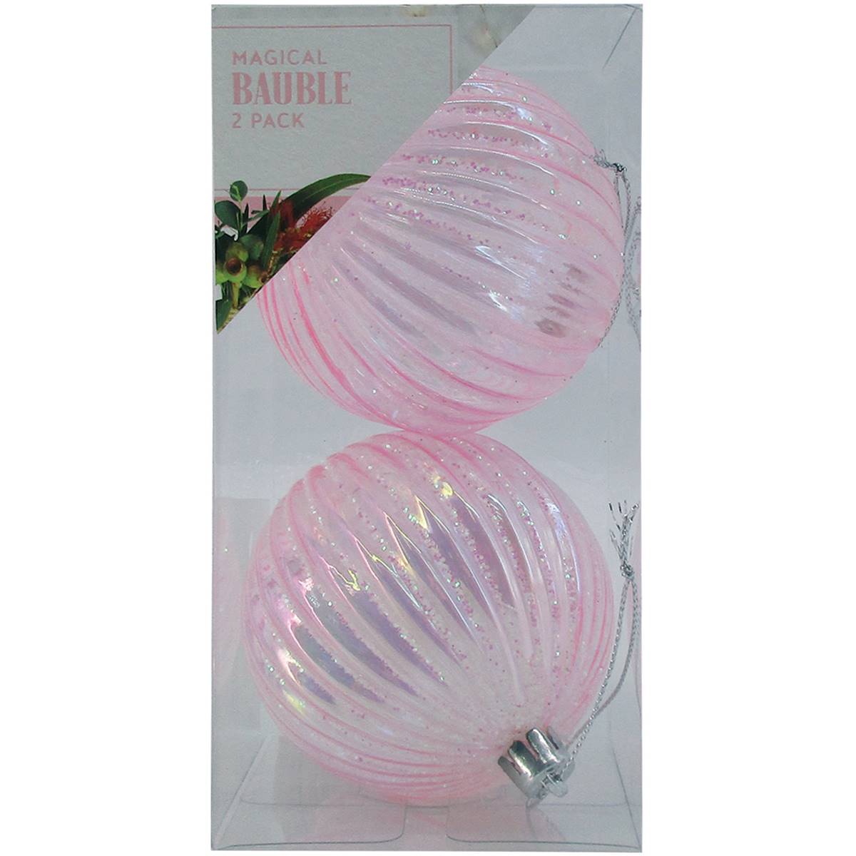 Christmas Magical Baubles Assorted 2 Pack | Woolworths