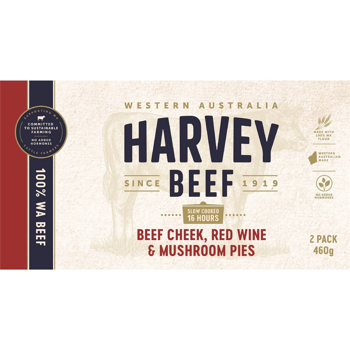 Harvey Beef Beef Cheek Red Wine & Mushroom Pies 2 Pack Woolworths