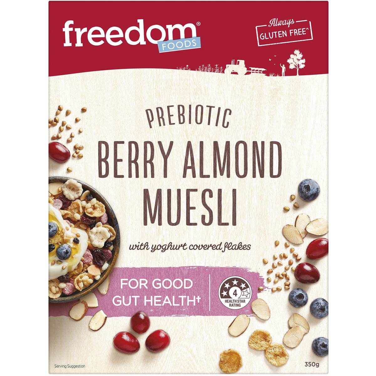 Freedom Foods Prebiotic Berry Almond Muesli 350g Woolworths