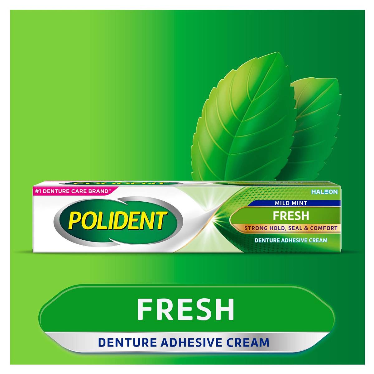 Polident Adhesive Cream Fresh Mint For Dentures And Partials 60g