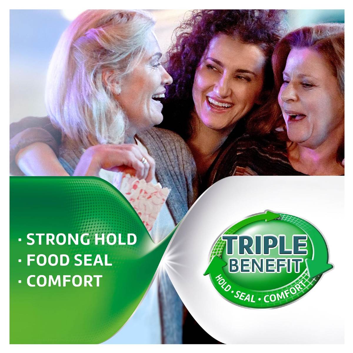 Polident Adhesive Cream Fresh Mint For Dentures And Partials 60g