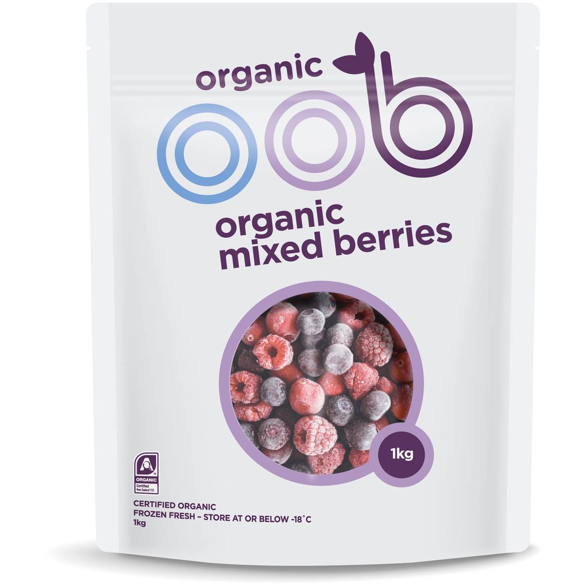 Oob Organic Frozen Mixed Berries 1kg | Woolworths