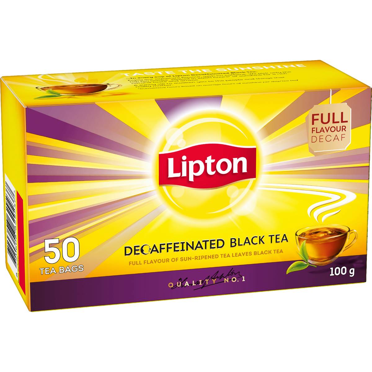 Lipton Black Tea Decaffeinated 50 Pack Woolworths