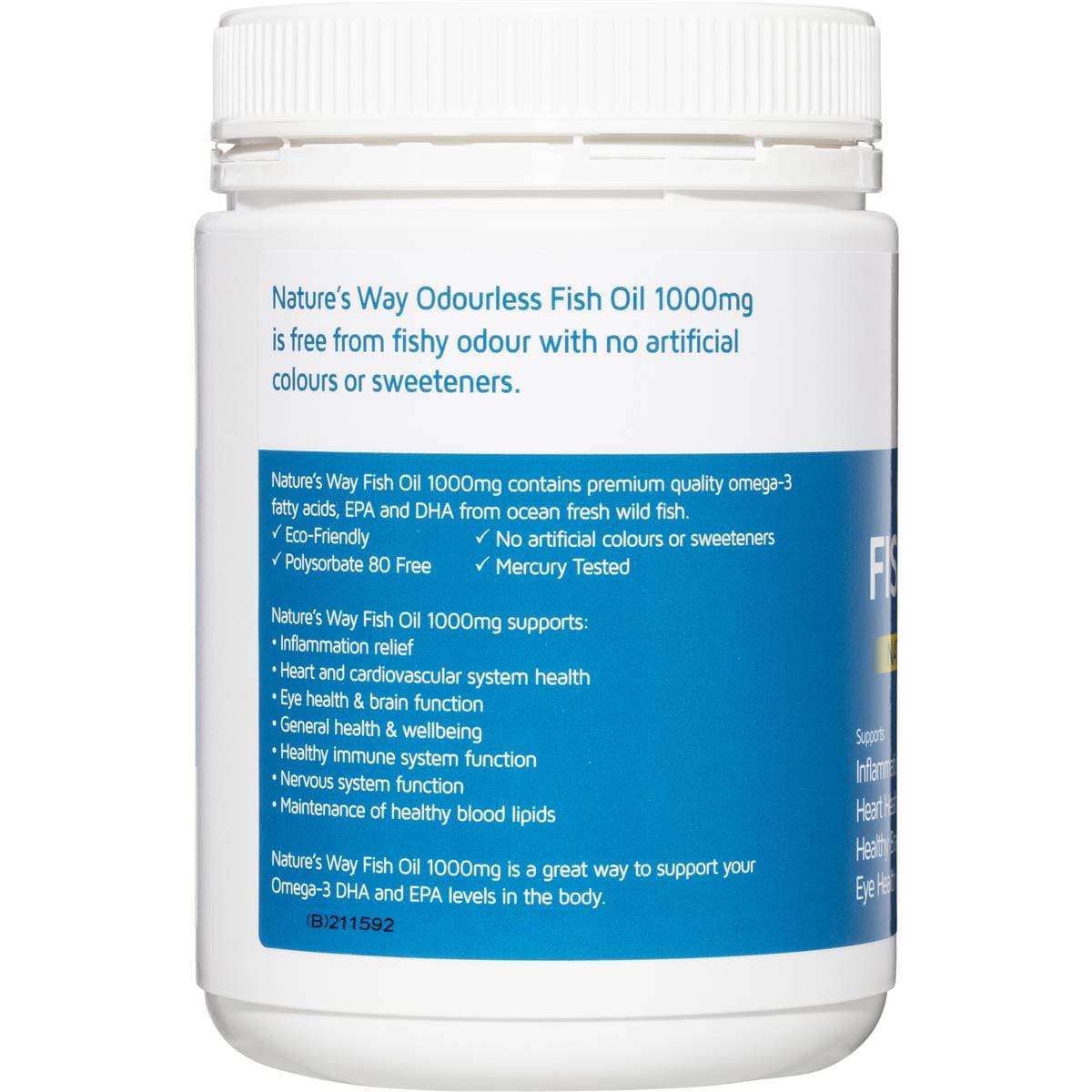 Nature's Way Odourless Fish Oil 1000mg 450 Pack Woolworths