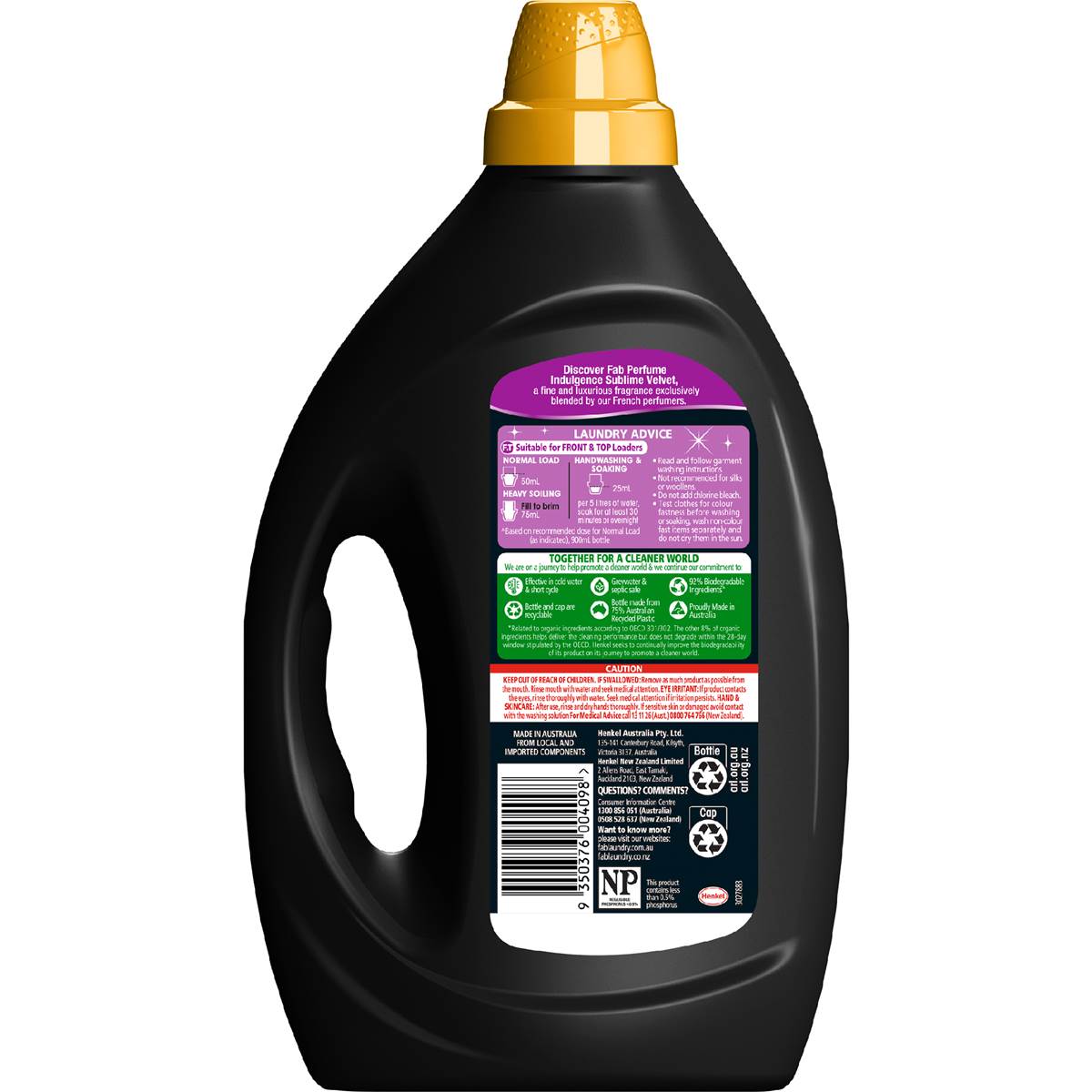 Fab Perfume Indulgence Velvet Laundry Detergent Liquid 900ml Woolworths