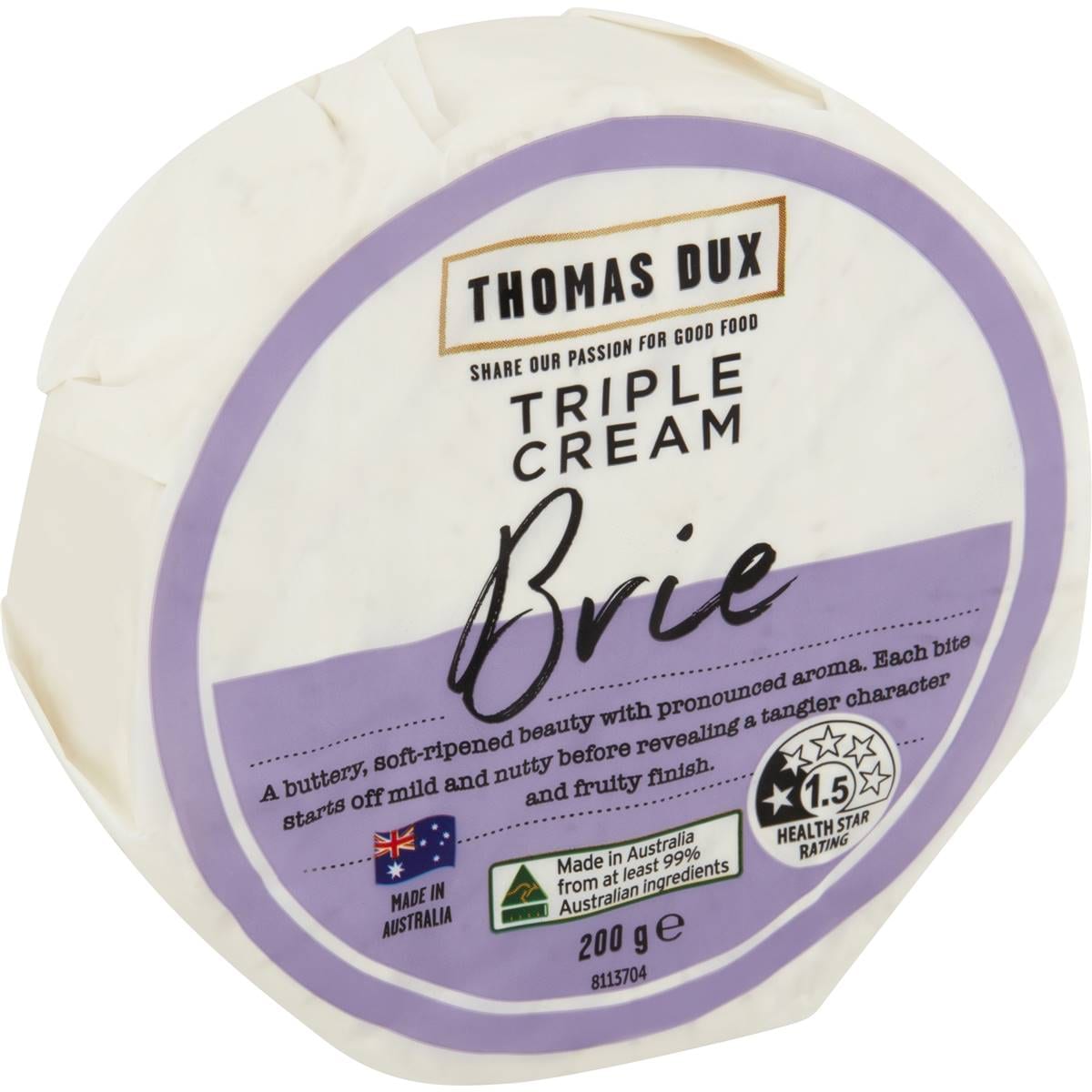 Thomas Dux Triple Cream Brie 200g