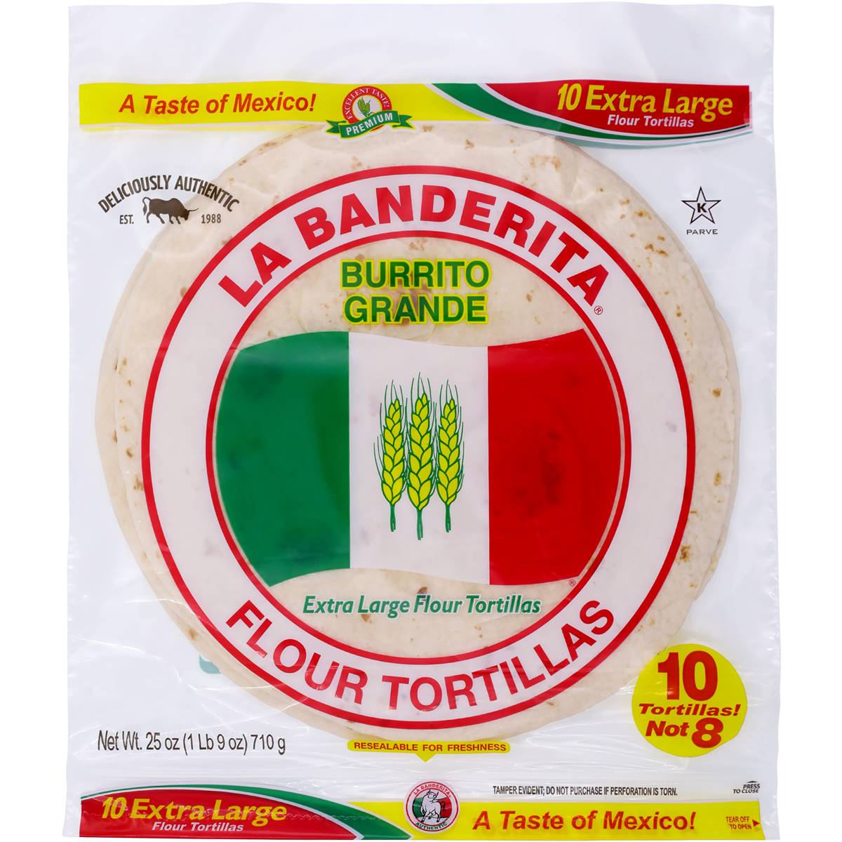 La Banderita Burrito Grande Flour Tortillas 10 Pack | Woolworths