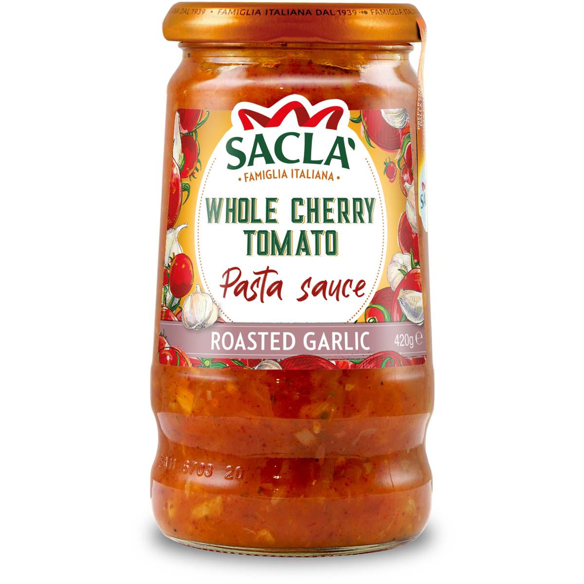 Sacla Cherry Tomato & Roasted Garlic Pasta Sauce 420g Woolworths