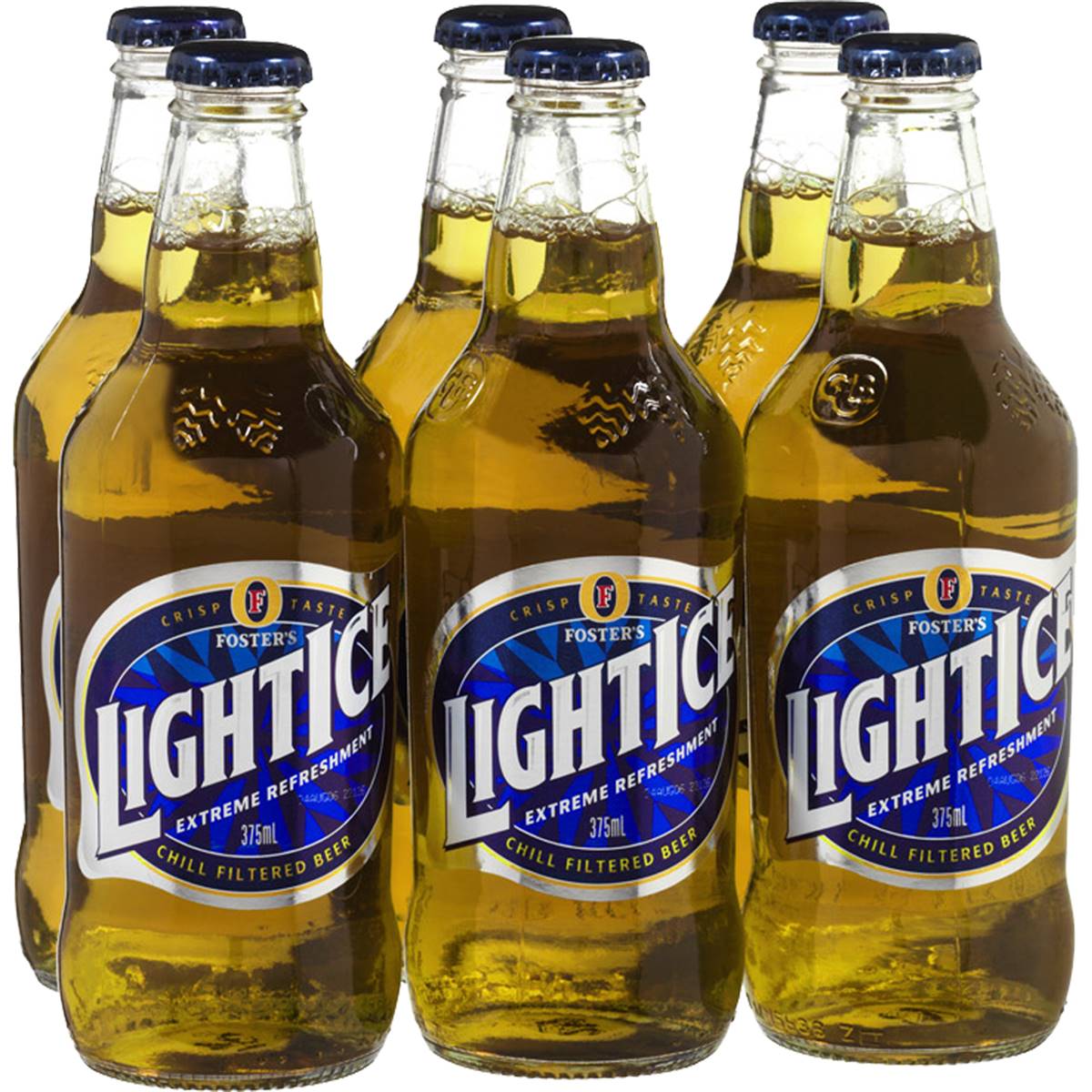 Foster's Light Ice Lager Stubbies 6x375ml Pack | Woolworths