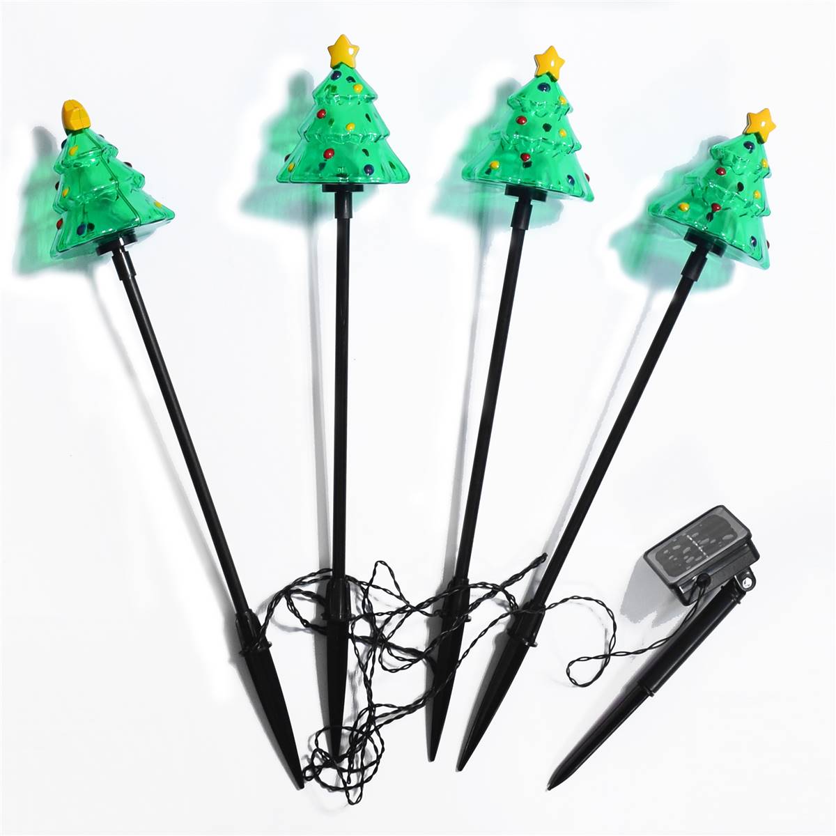 Mirabella Solar Powered Led Tree Garden Stakes 4 Pack Woolworths