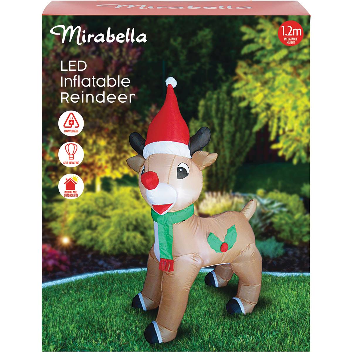 Mirabella Led Inflatable Reindeer Each Woolworths