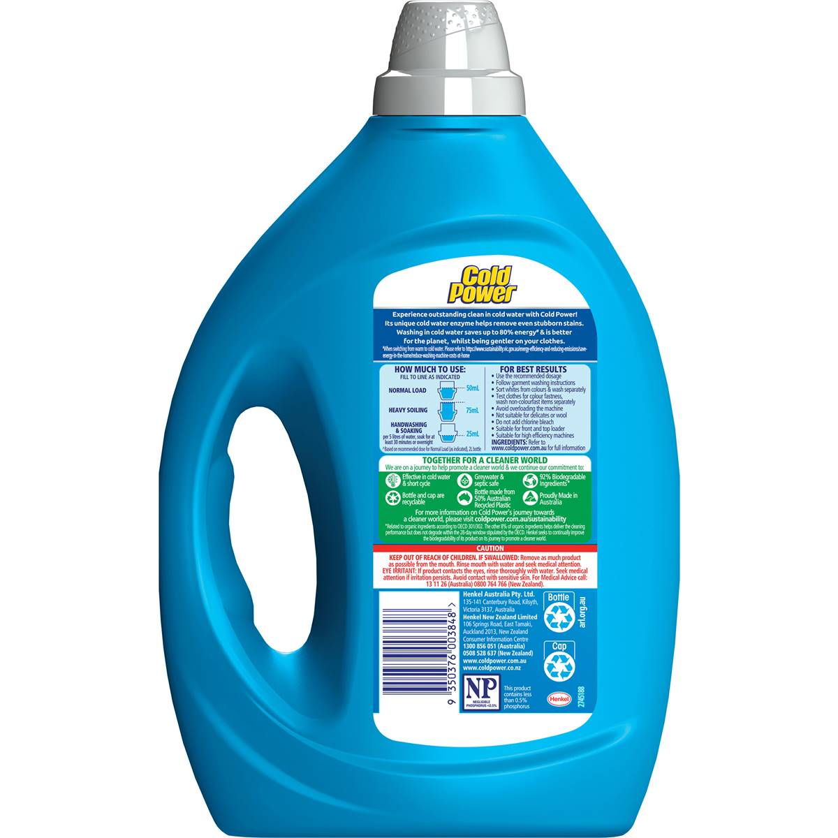 Cold Power Advanced Clean Laundry Liquid Washing Detergent 2l | Woolworths