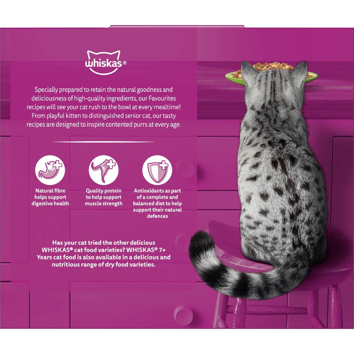 Whiskas Senior 7+ Years Wet Cat Food Mixed Favourites In Jelly 85g X 12 Pack Woolworths